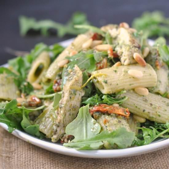 Grilled Pesto Chicken Pasta Salad
