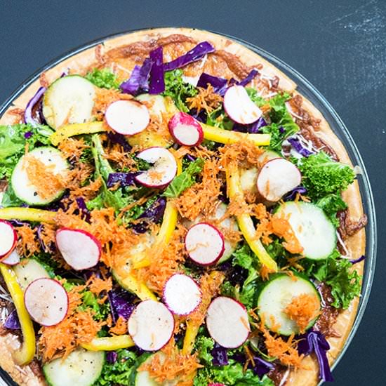 Easy Vegetable Salad Pizza