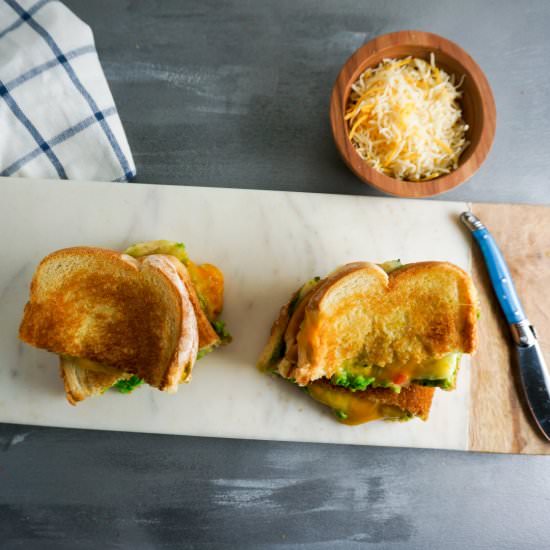 Guacamole Grilled Cheese Sandwich