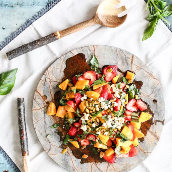 Strawberry Mango Basil Salad