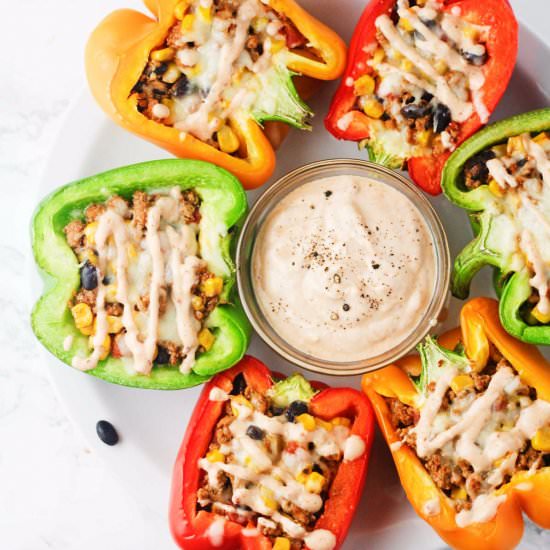 Chipotle Turkey Stuffed Peppers
