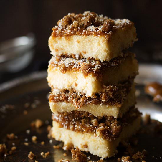Ginger, Coconut and Caramel Bars