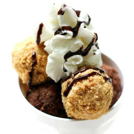 Vegan “Fried” Ice Cream Bombs