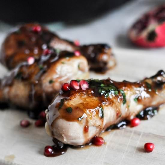 Sweet & Sticky Pomegranate Chicken