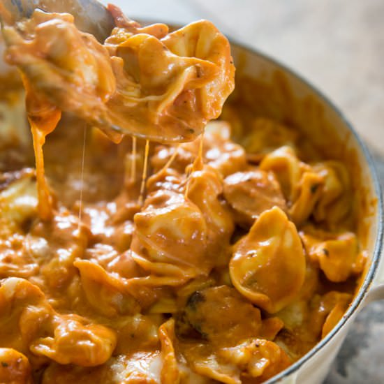 Two-Timin’ Tortellini & Sausage