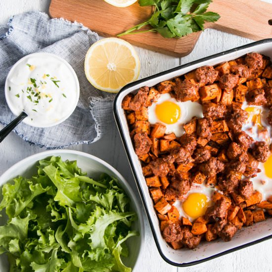 Harissa Sweet Potato Hash