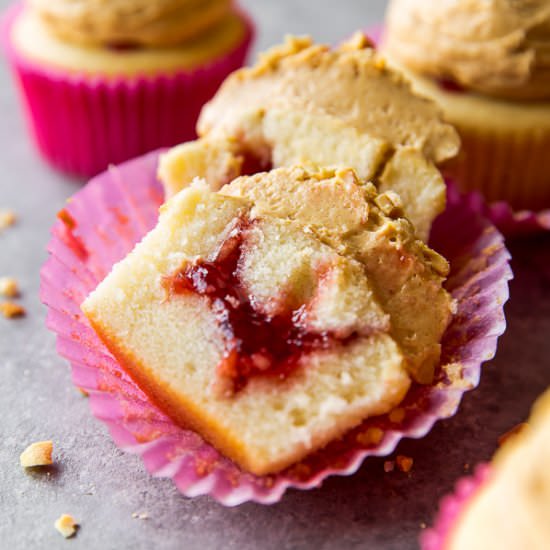 Peanut Butter and Jelly Cupcakes
