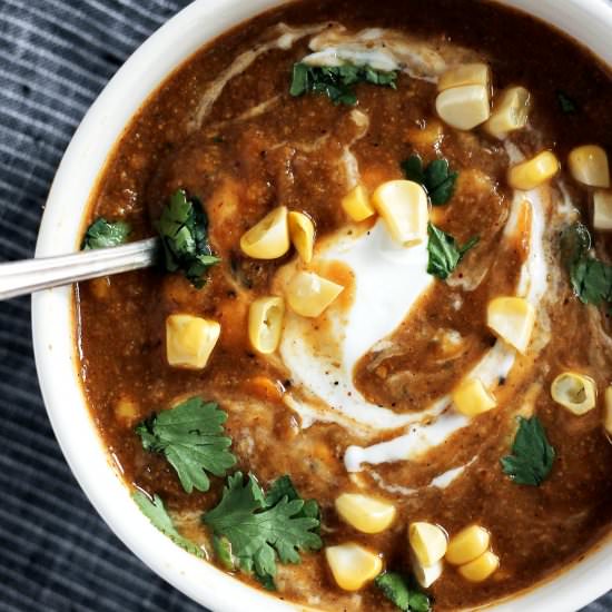 Vegan Sweet Potato Corn Chowder