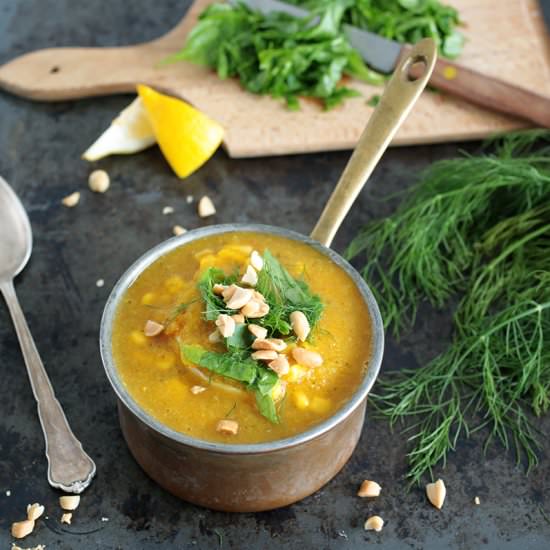 Healing Vegetable Soup with Corn