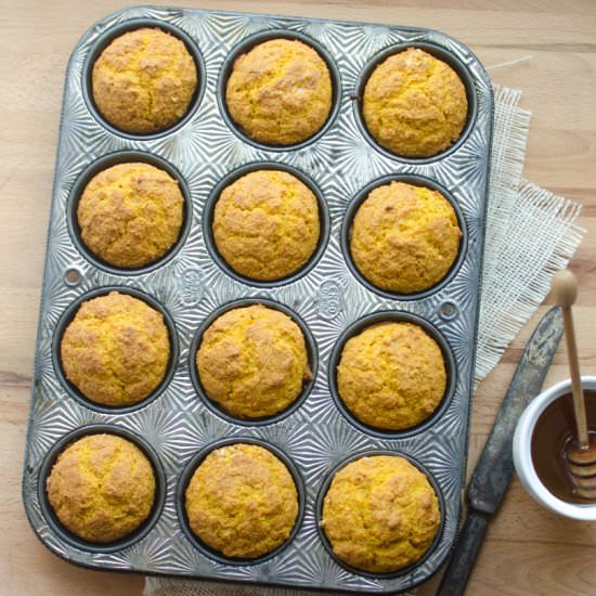 Pumpkin Cornbread Muffins