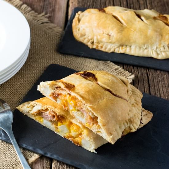 Ham Cheese and Potato Cornish Pasty