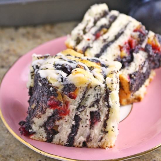 Plum, Marzipan & Poppy Seed Swirls