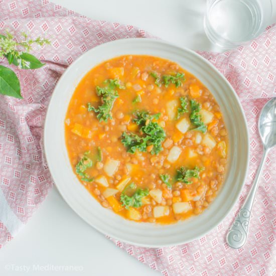 Lentils & Kale Soup