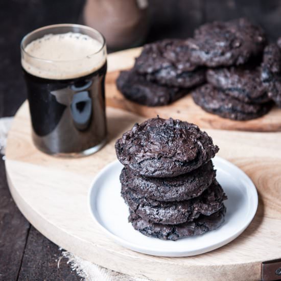 Flourless Chocolate Stout Cookies