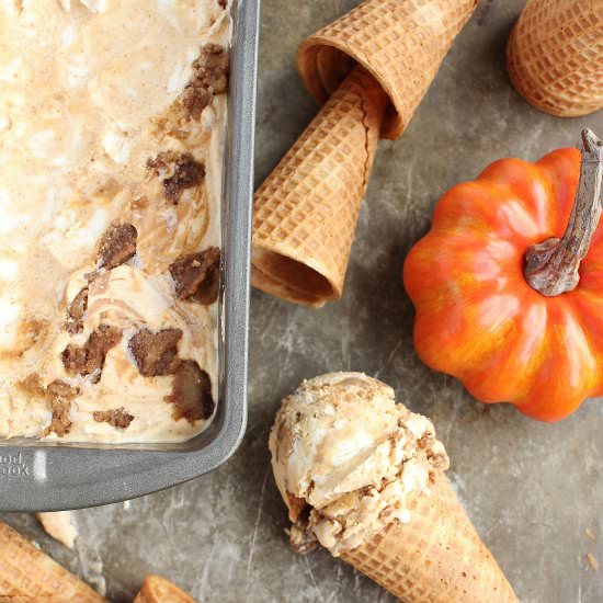 Pumpkin Cinnamon Roll Ice Cream