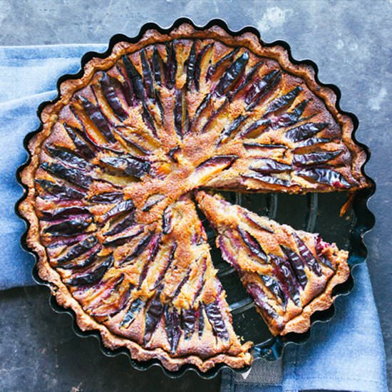 Plum, Walnut and Honey Tart