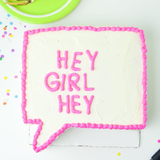 Vanilla Quote Bubble Cake
