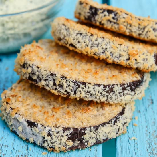 Baked Crispy Eggplant Rounds