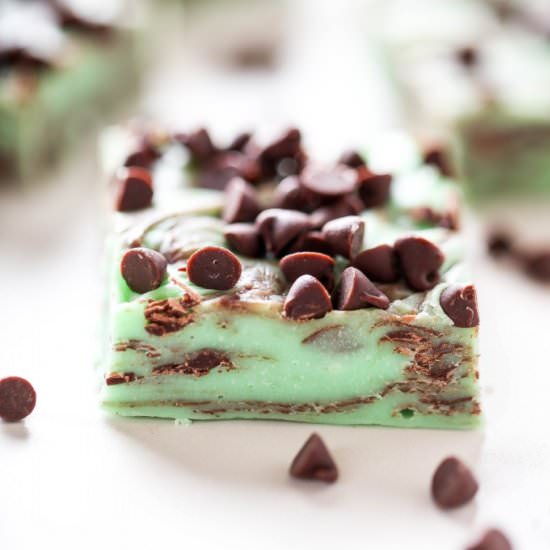 Mint Chocolate Chip Fudge