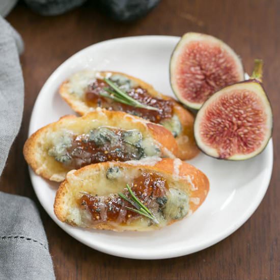 Fig Gruyere Crostini