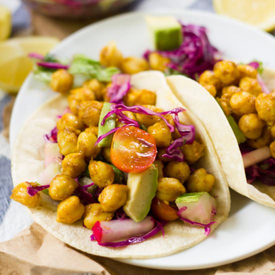 Curried Chickpea Tacos