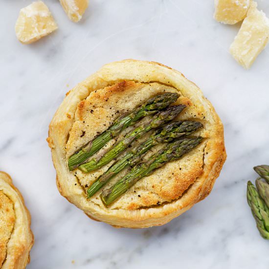 Asparagus Frangipane Cheese Tarts