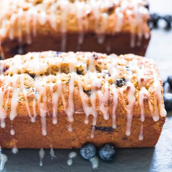 Healthy Zucchini Blueberry Bread