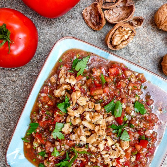 Turkish Tomato & Walnut Salad