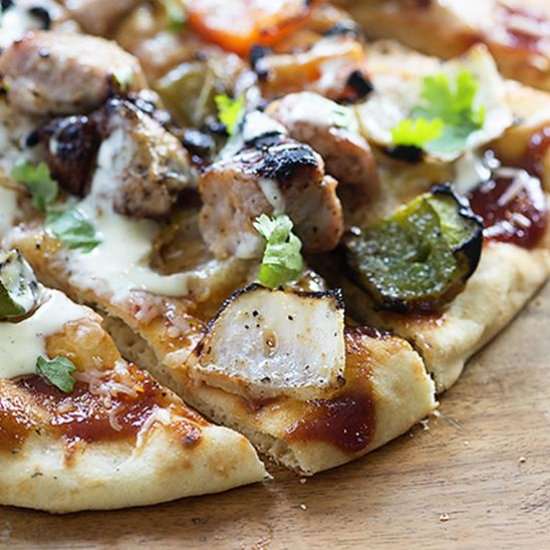 White BBQ Kebabs Flatbread