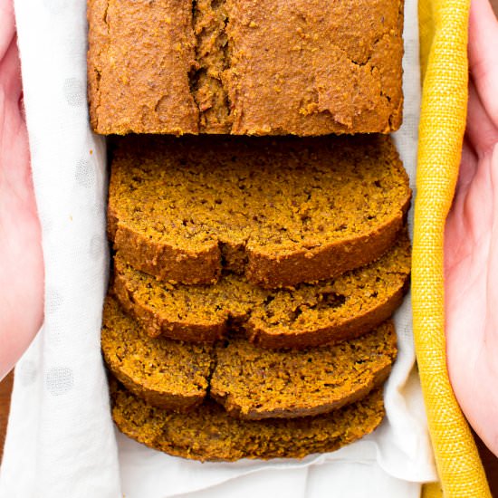 Gluten Free Vegan Pumpkin Bread