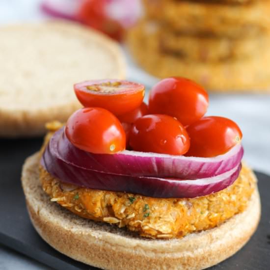Sweet Potato Chickpea Quinoa Burger