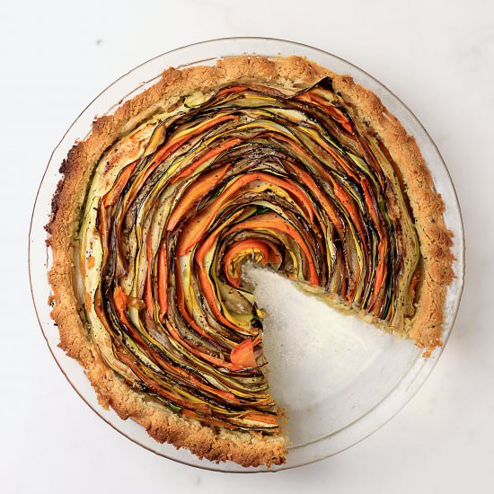 Paleo Spiral Vegetable Tart