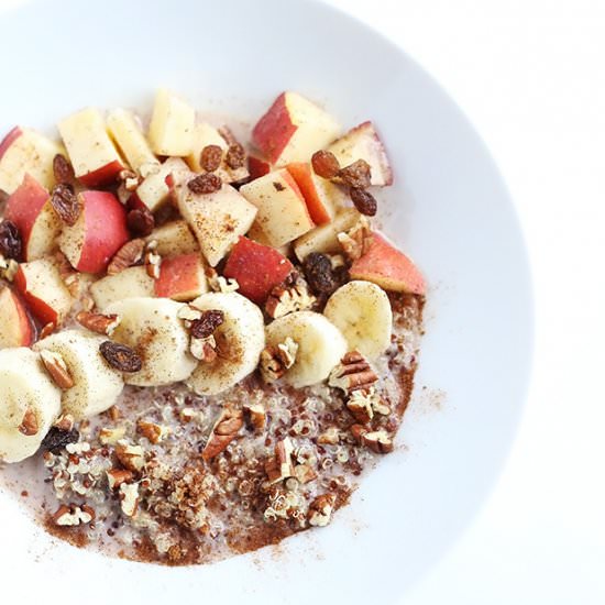 Apple Pie Quinoa Breakfast Bowl