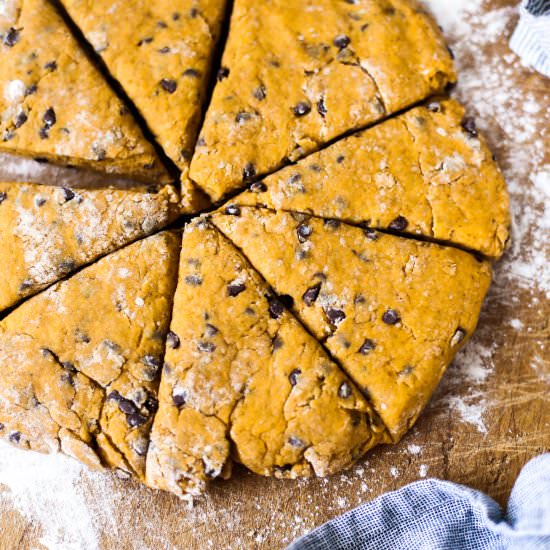 Pumpkin Chocolate Chip Scones