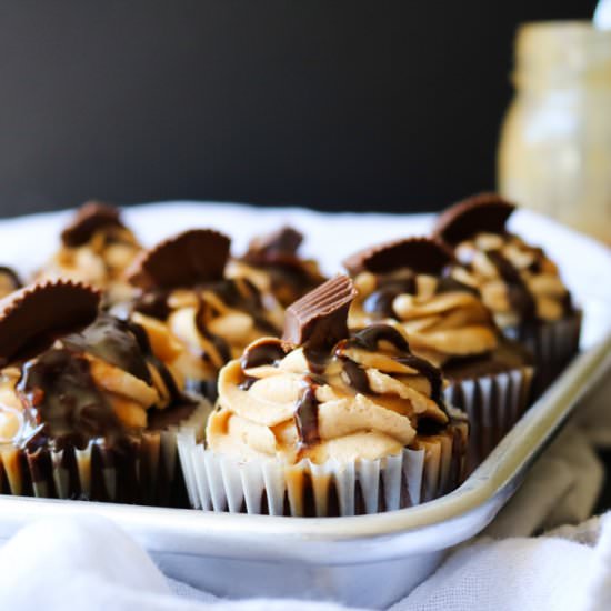 Chocolate Peanut Butter Cupcakes