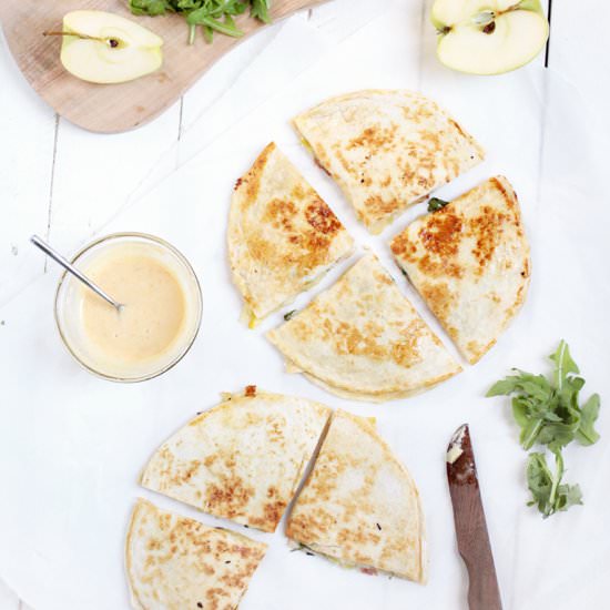Brie, Apple and Bacon Quesadillas