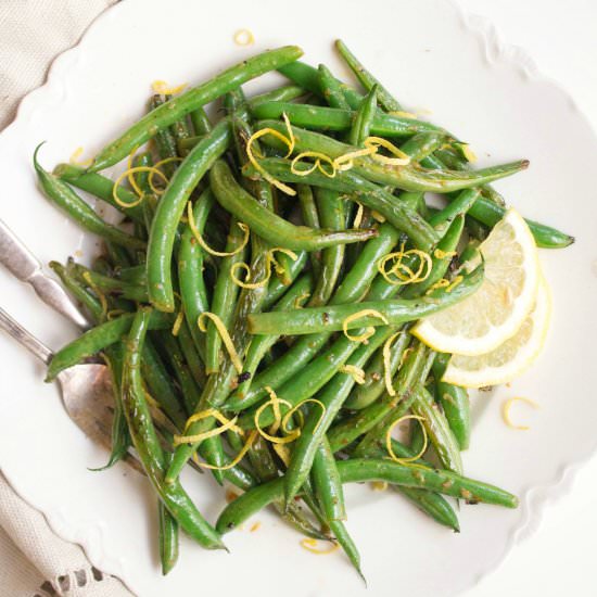 Lemon Garlic String Beans