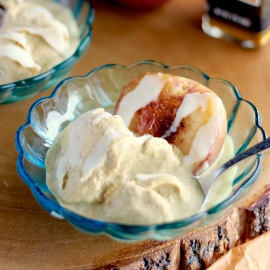 Grilled Peaches & Spice Ice Cream