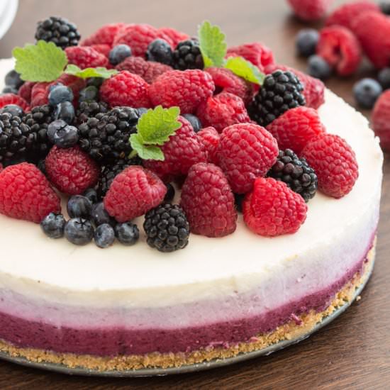 Ombre Berry Cheesecake