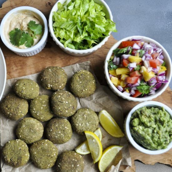 Air Fried Bengal Gram Falafel