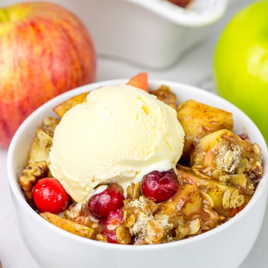 Gluten-Free Apple Cranberry Crumble