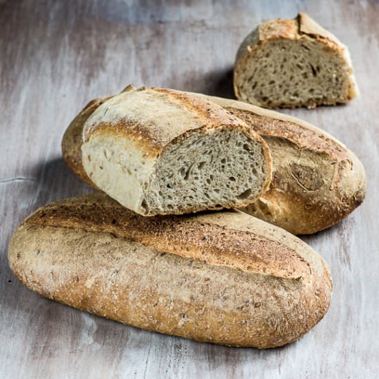 Spelt-Oat Sourdough Bread
