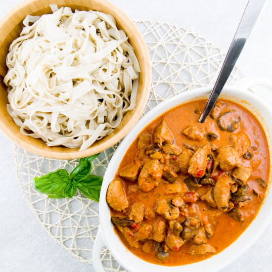 Hungarian Pork Paprikash