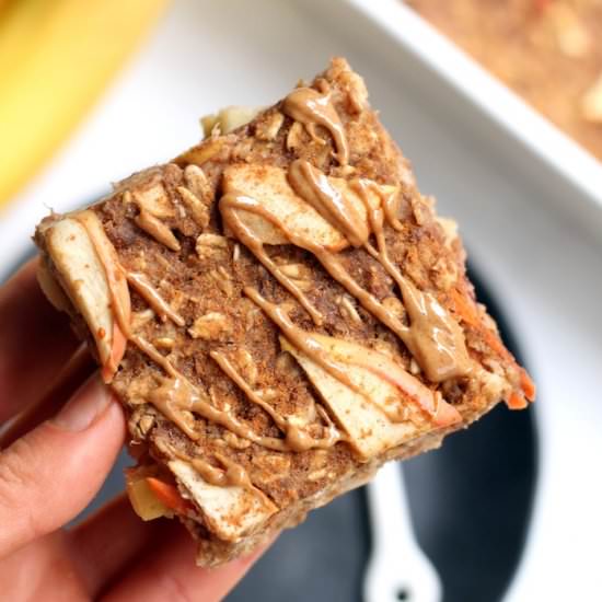 Morning Glory Baked Oatmeal Bars