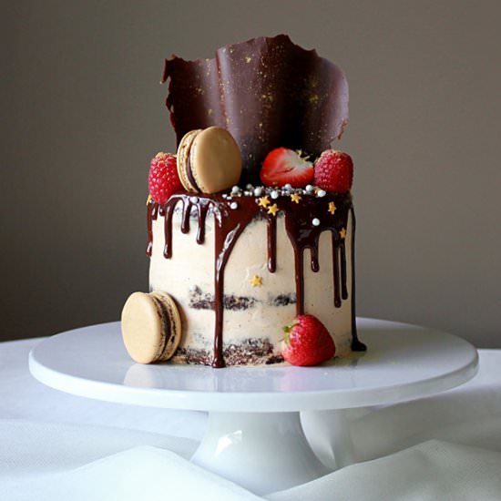 Espresso Chocolate Ganache Cake