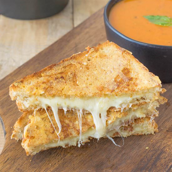 Triple grilled cheese