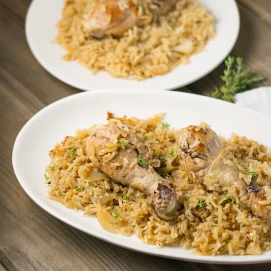 Thyme Chicken with Rice