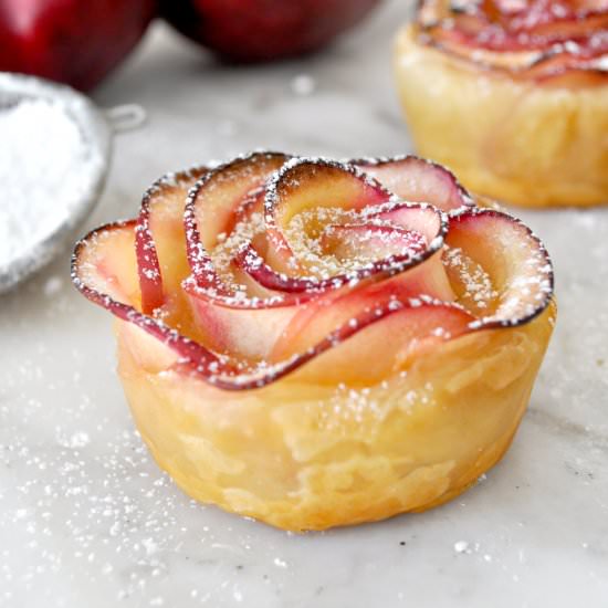 Rose-Shaped Apple Dessert