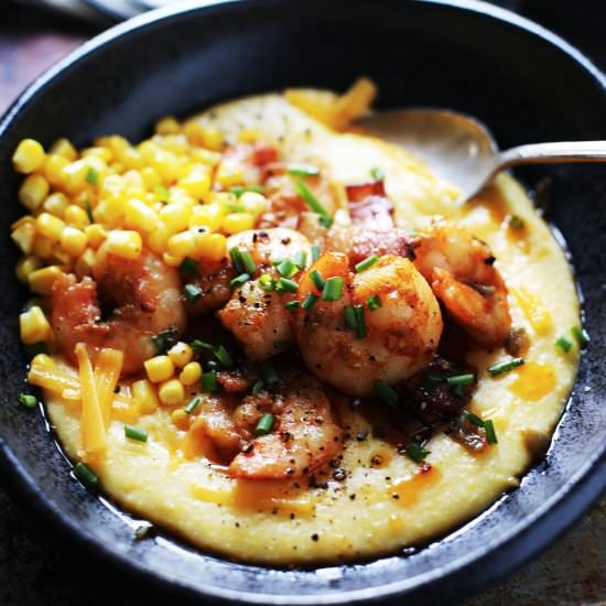 Bacon & Shrimp Cheesy Grits