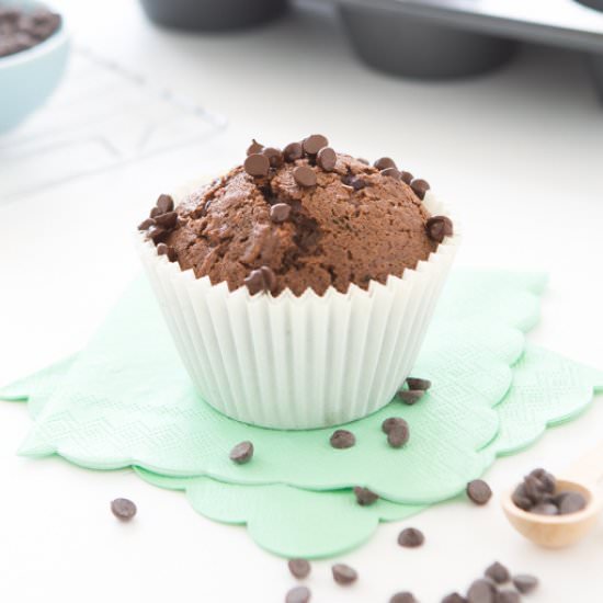 Double Chocolate Zucchini Muffins